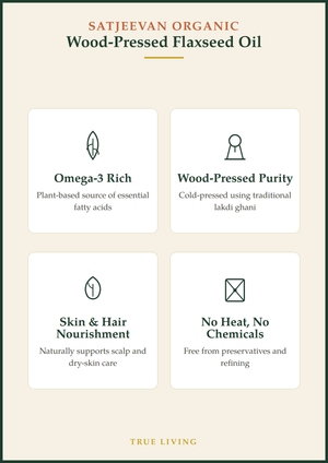 Organic Wood-Pressed Flaxseed Oil 250ml