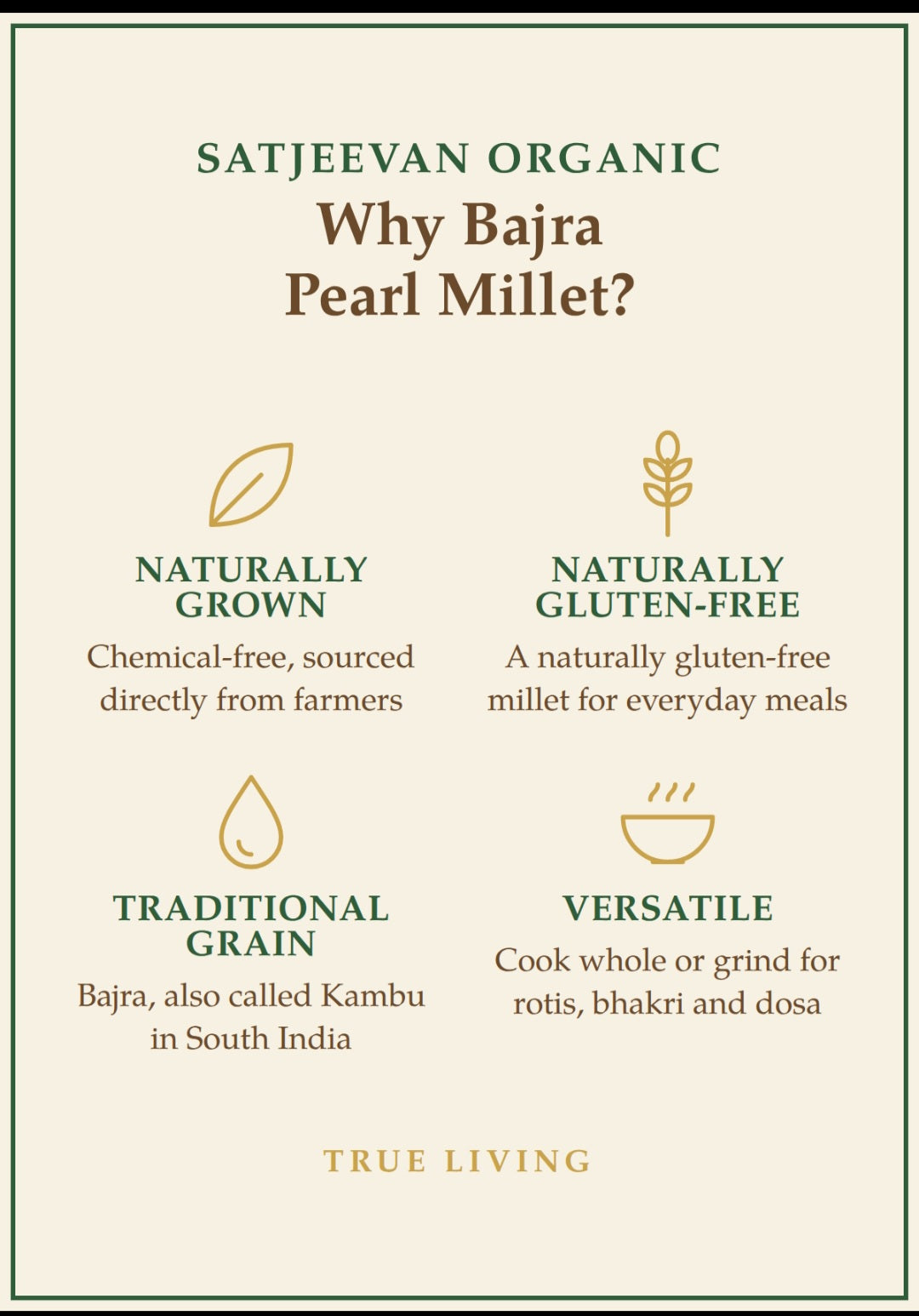 Organic Bajra Kambu Pearl Millet 500g