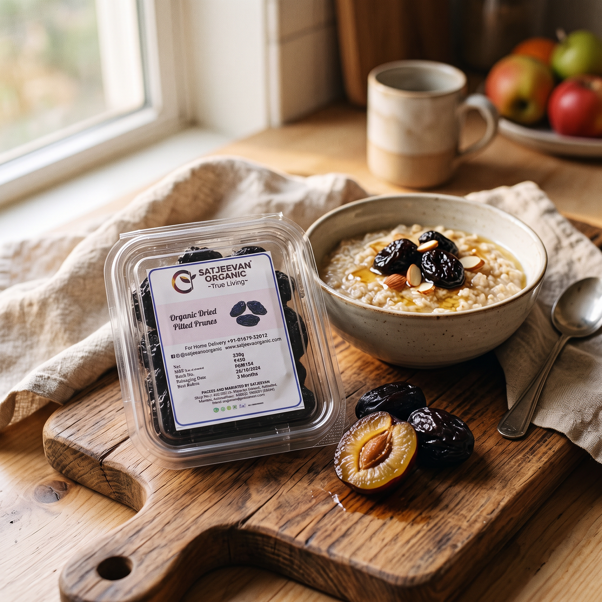 Organic Dried Pitted Prunes 330g
