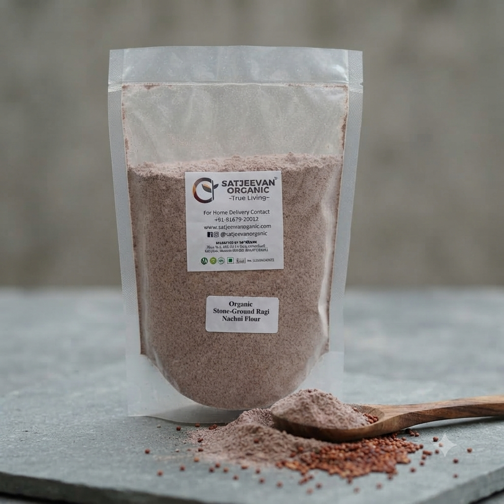 Organic Stone-Ground Ragi Flour 500g