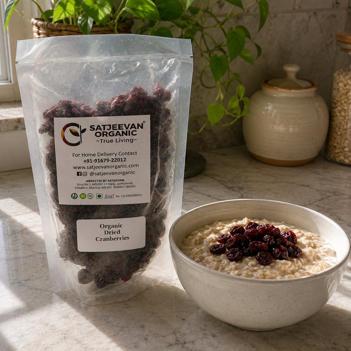 Organic Dried Cranberries 200g