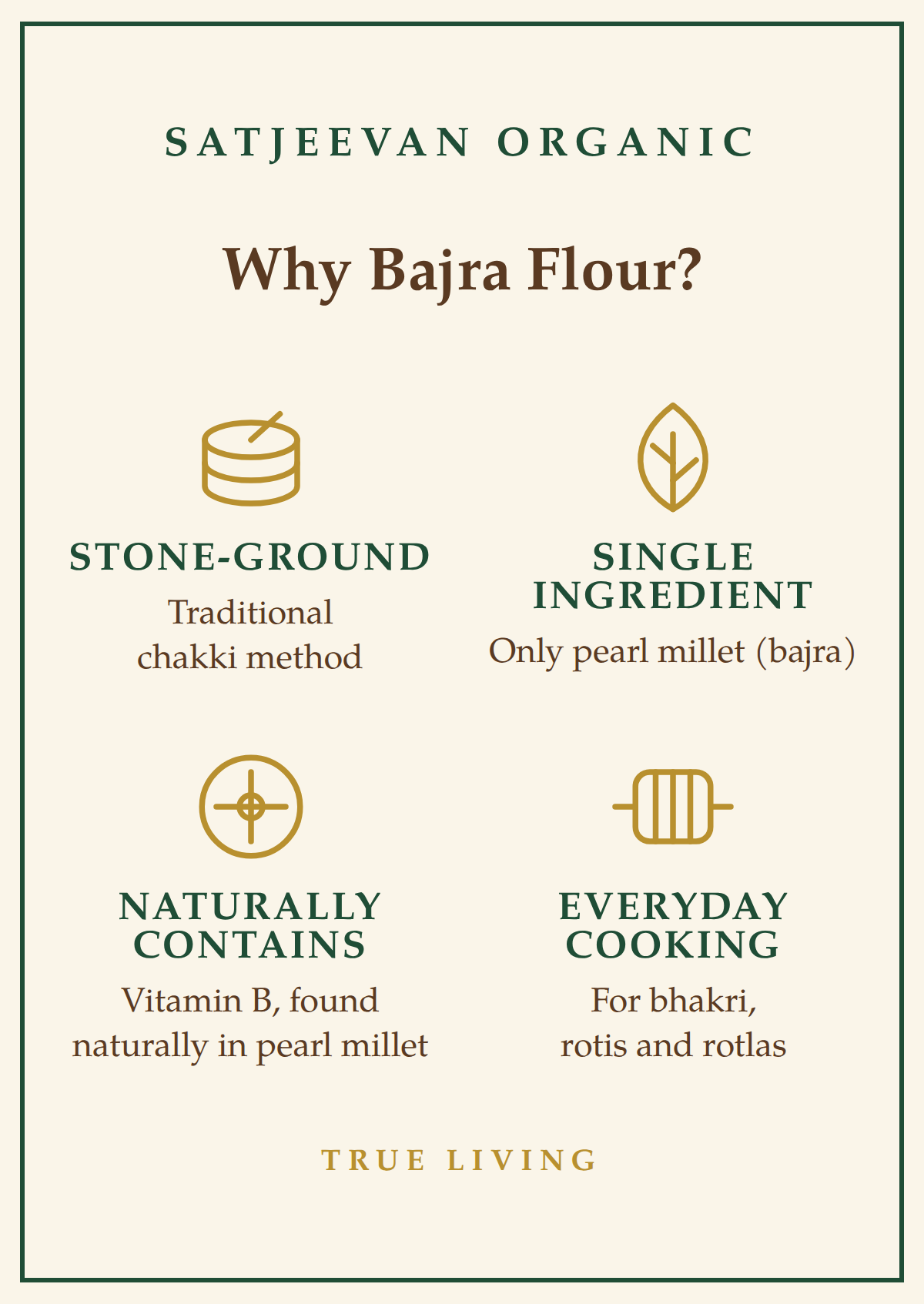 Organic Stone-Ground Bajra Flour 500g