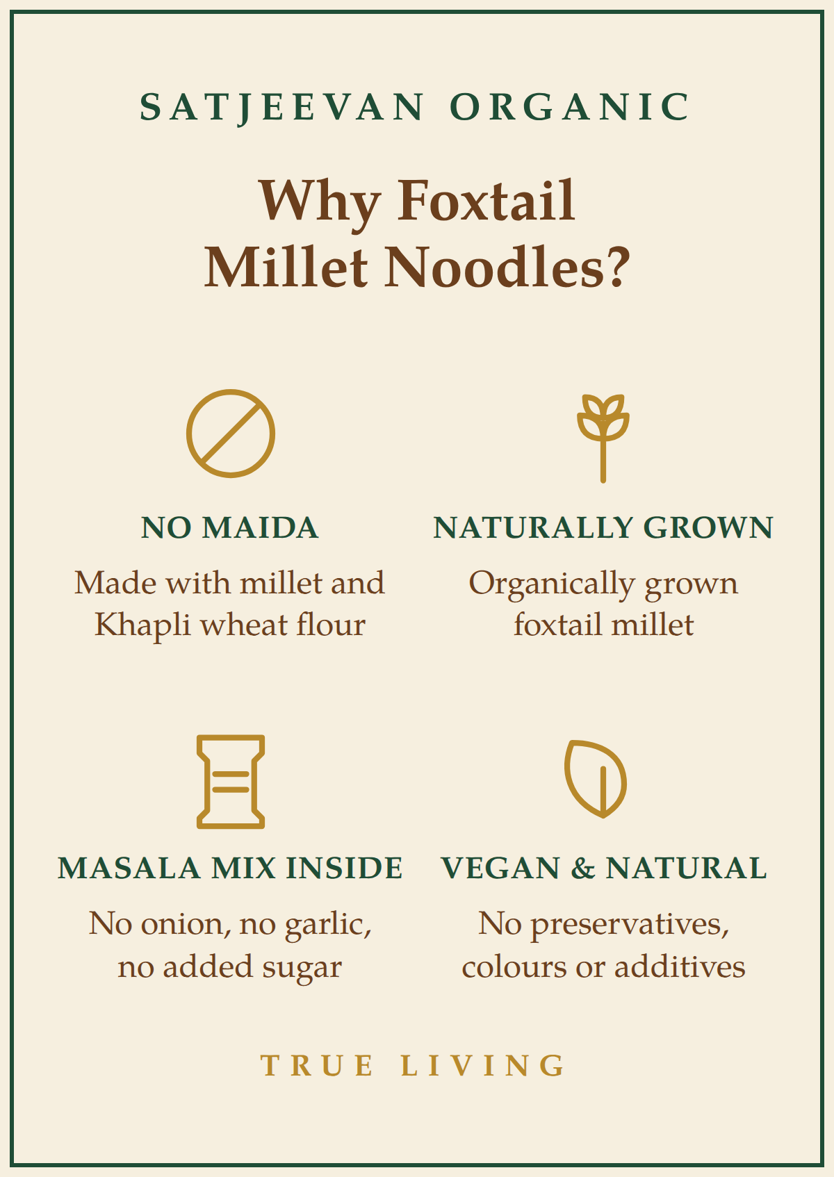 Organic Noodles Foxtail Millet (30%KW) 200g