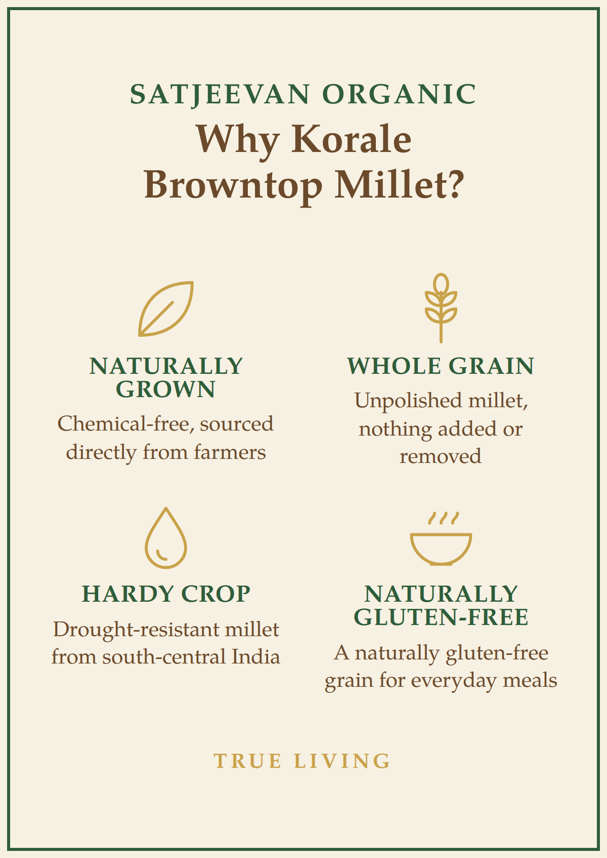 Organic Korale Browntop Millet 500g