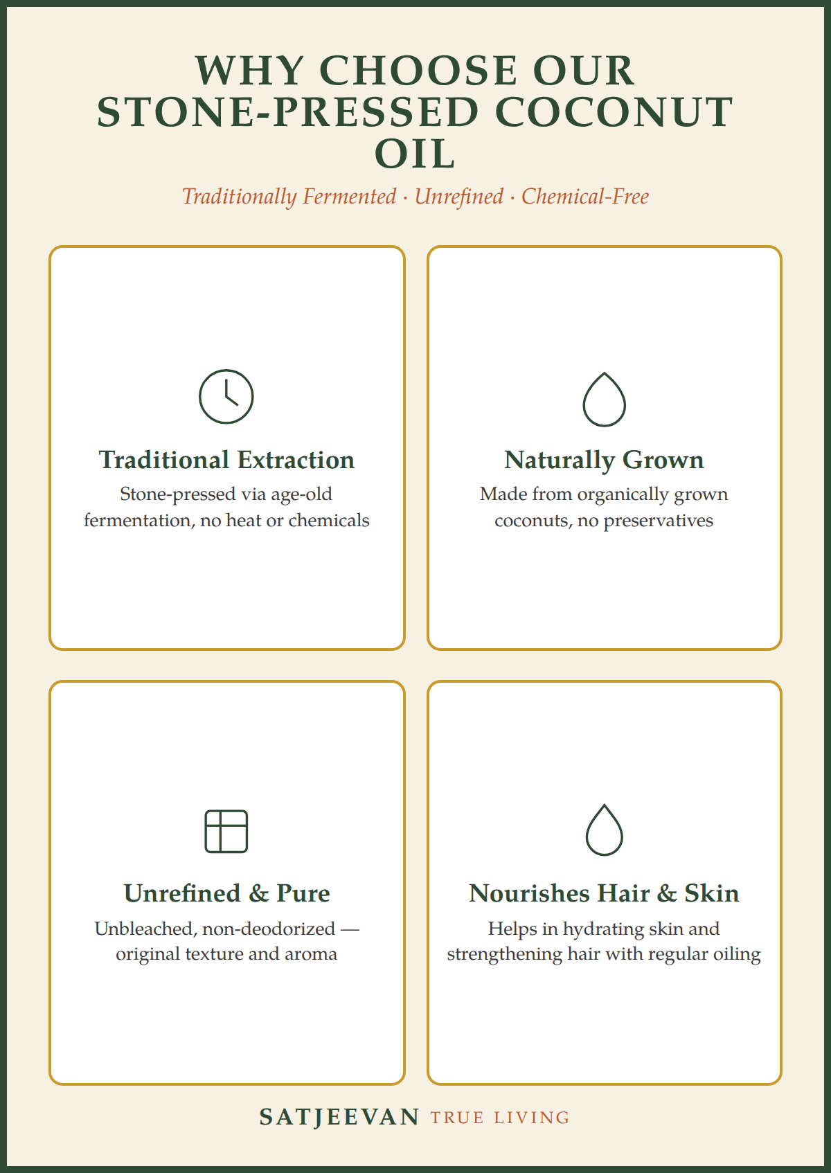 Organic Stone-Pressed Virgin Coconut Oil 500ml
