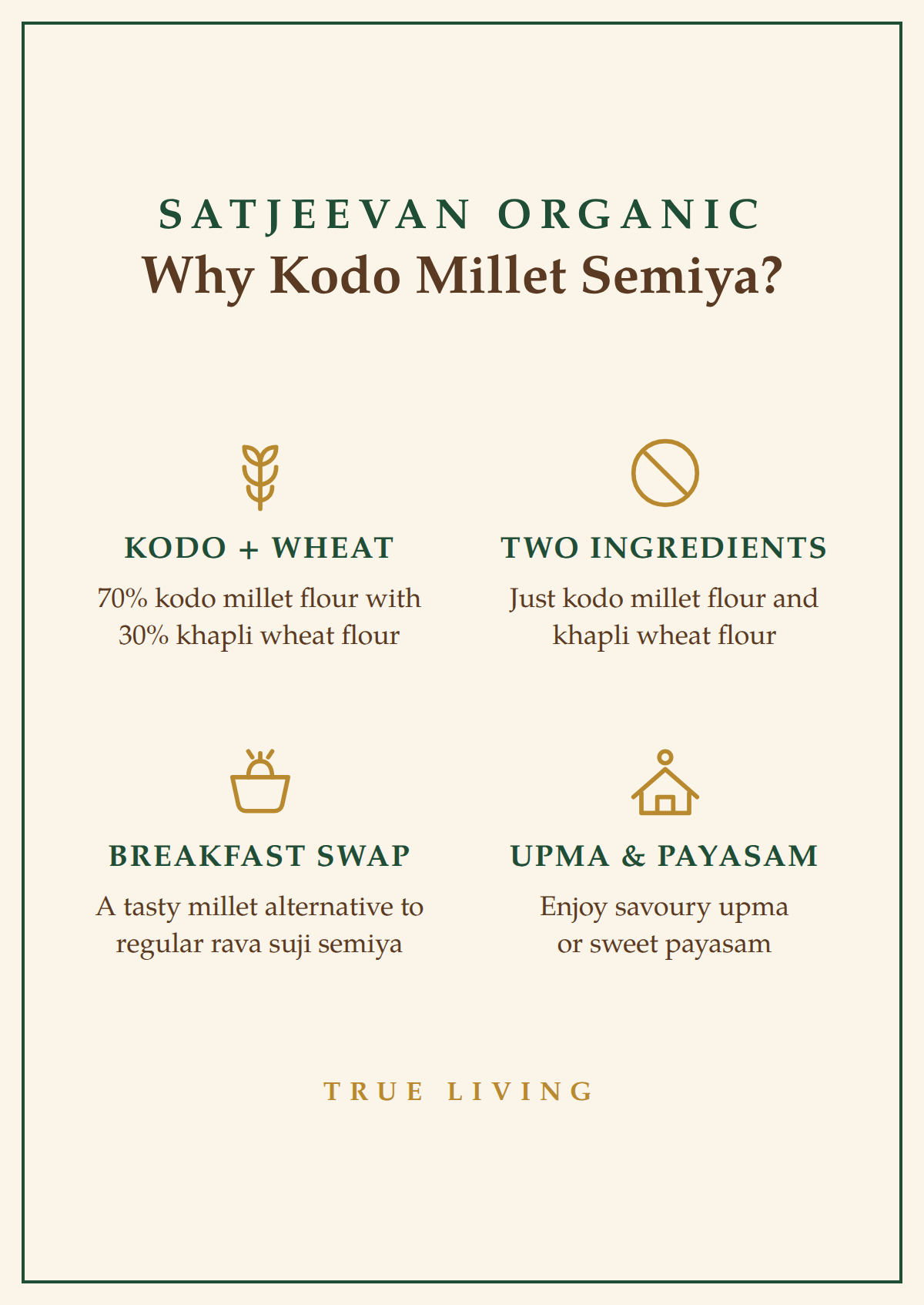 Organic Semiya Kodo Millet (30%KW) 200g