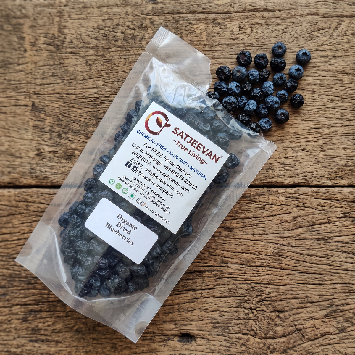 Organic Dried Blueberries 200g