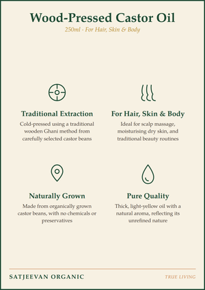 Organic Wood-Pressed Castor Oil 250ml