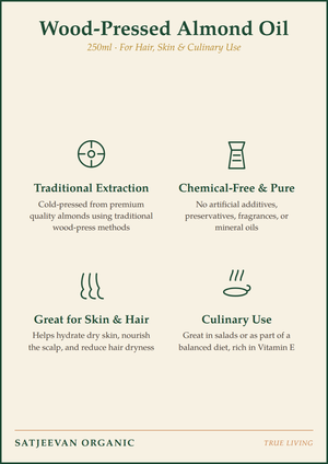 Organic Wood-Pressed Almond Oil 250ml