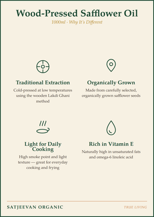 Organic Wood-Pressed Safflower Oil