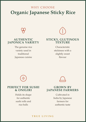 Organic Japanese Sticky Rice 500g
