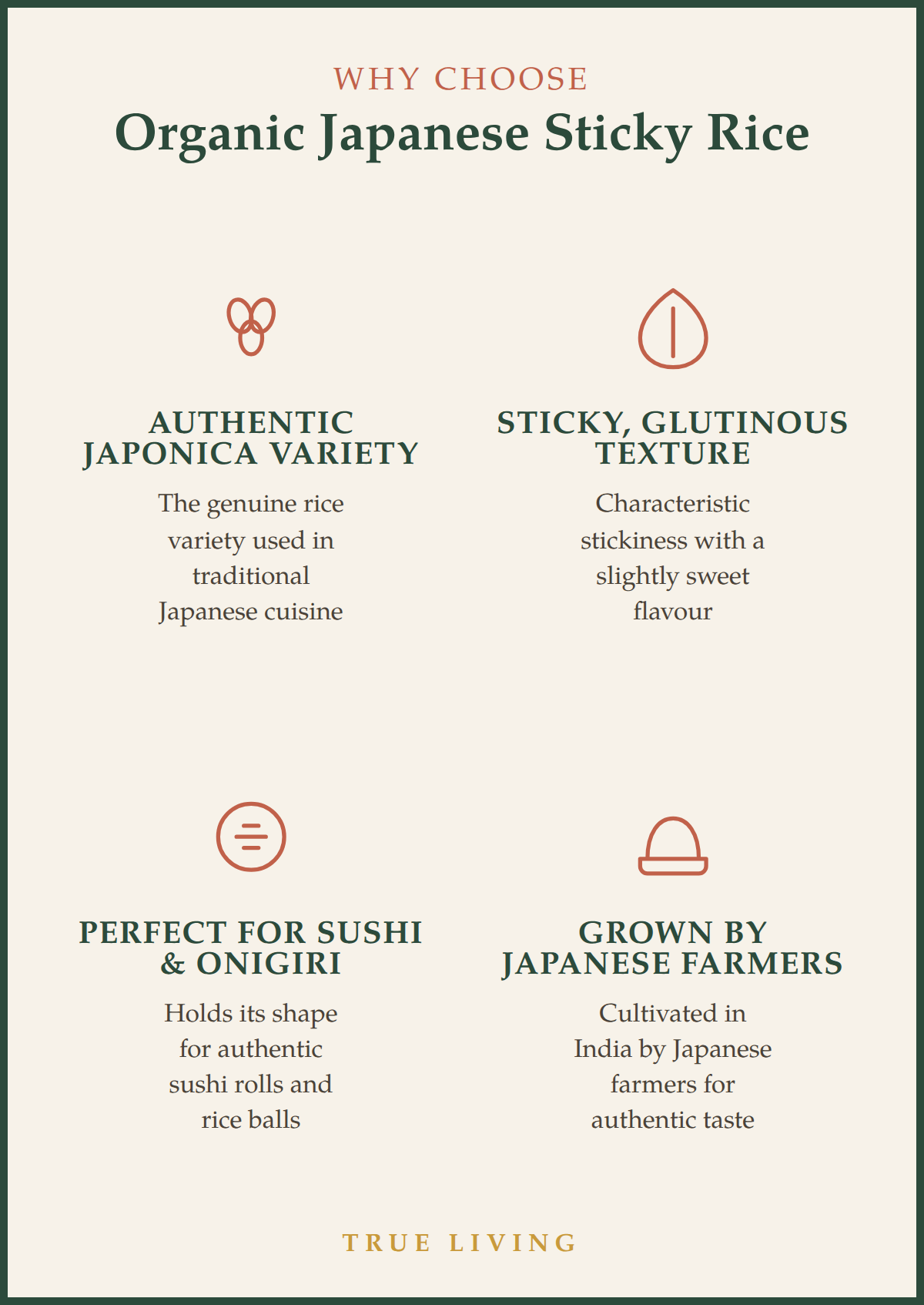Organic Japanese Sticky Rice 500g