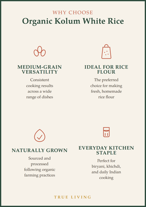 Organic Kolum White Rice 1000g