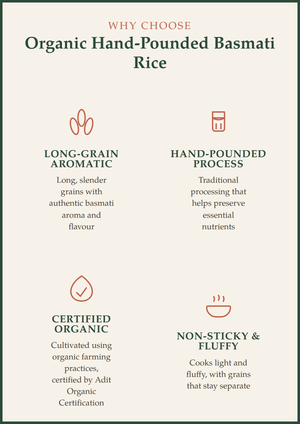 Organic Hand-Pounded Basmati Rice 1000g