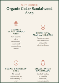 Organic Cedar Sandalwood Soap 100g