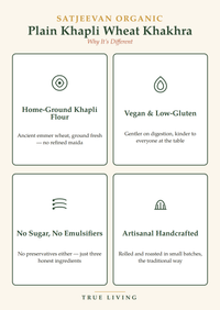 Organic Plain Khapli Wheat Khakhra 180g