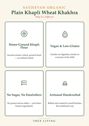 Organic Plain Khapli Wheat Khakhra 180g